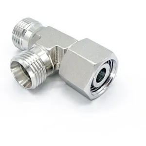 304 Stainless Steel Tee Fitting With Loose Nut, Ferrule-Type Hydraulic Tube Adapter, Yonghua Eaton Standard (CC, CD) thumbnail-2