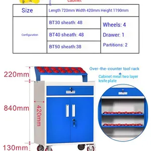 6 Drawer Service Cart for Facilities Crews — Fasteners in One Drawer, Test Meters in the Next thumbnail-4