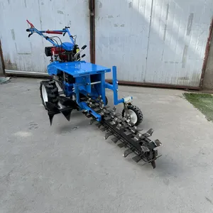 Hard Soil Trencher Farmland Vineyard Small Diesel Tractor Line Trench Pipeline Trenching Chain Trenching Tool thumbnail-3