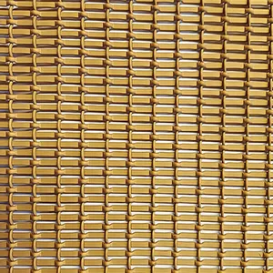 Custom-designed Metal Mesh Grille, SS304 Decorative Corrugated Woven Wire Mesh, Suitable for Furniture Inserts and Wardrobe Panels thumbnail-1