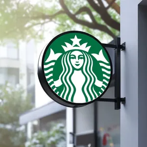 Outdoor Double Sided Led Light Box Waterproof Illuminated Advertising Sign Hanging Display Lightbox thumbnail-2