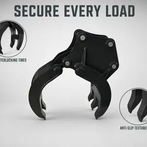 Heavy Duty Hydraulic Grapple With Reinforced Claws and Grid Tips for Excavator thumbnail-5