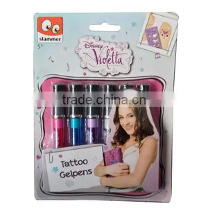 6pcs Glitter Tattoo Gel Pen With EN71 And ASTM Certificate thumbnail-2