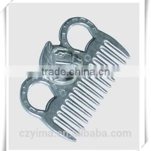 Aluminium Horsehead Mane & Tail Comb for Cleaning thumbnail-1
