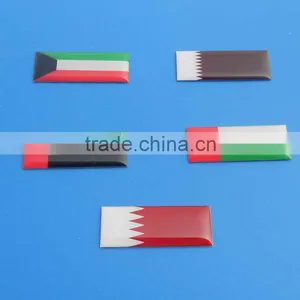 Qatar National Flag Metal Plate Sticker Custom Metal Logo Stickers Aluminium Type Metal Printing Stiacker thumbnail-2