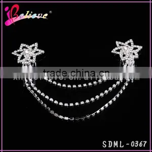 Crystal Rhinestone Claw Chain Wedding Hair Combs,wedding Hair Accessories,hair Comb for Bridal thumbnail-1