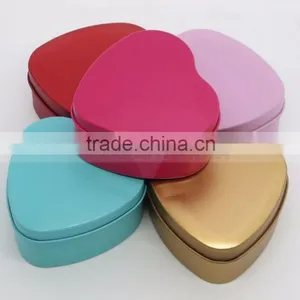 0.23mm Thick Tin Plate Cheap Price Multi Color Candy Heart Shape Gift Tin Case thumbnail-6