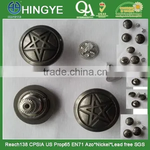 Zinc Alloy Material Cap Jeans Button for Jeans -- JB1412007 thumbnail-1