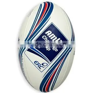 White Blue Rugby Ball thumbnail-1