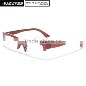 2015 Wood Half Frame Glasses Fashionable Wood Optical Frames FW951 thumbnail-1
