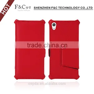 Factory Price PU Stand Heat Setting Case for Sony Xperia z5 5.2 Inches thumbnail-1