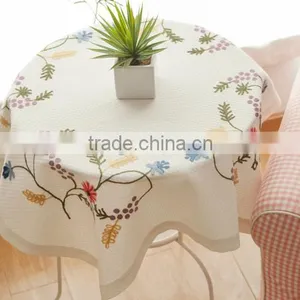 Table Cloth Table Cover With Flower Embroidery thumbnail-1