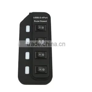 Computer Super Speed 4 Port USB 3.0 Hub With Power Cable USB Type A to Micro 3.0 B Cable thumbnail-4