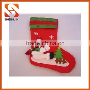SJ-6817 Light up Sock Gift Bag Flashing Tree Decorating Led Lights Santa Claus Christmas Stocking thumbnail-4