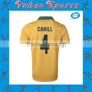 Plain Australia Soccer Jersey With Favorable Price and Sublimation thumbnail-3
