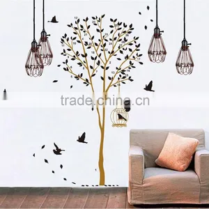 Vintage Retro Pendant Lights LED Lamp Metal Cube Cage Lampshade Lighting Hanging Light Fiture With LED E27 Bulb thumbnail-1