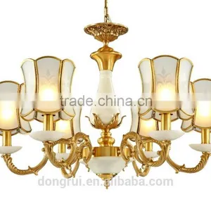 Europe Royal Style Classical Full Copper Baccarat Luxury Decorative Light Hotel Chandelier For High Ceiling 5 Heads 158-5H thumbnail-4