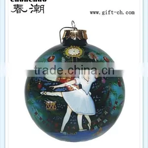 2015 Christmas New Style Inside Painted Glass Ornamnets Ball thumbnail-1