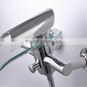 In-wall Glass Spout Bath Shower FaucetQH0814W thumbnail-1
