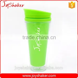 400ml BPA Free Double Wall Plastic Cup With Screw On Lid thumbnail-1
