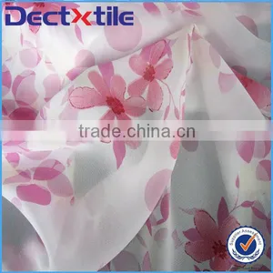 Flower Printed Polyester Chiffon Fabric for Shirts thumbnail-1