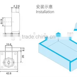 Drawer Lock, Furniture Lock, Cabinet Lock thumbnail-2