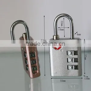 2016 TSA Padlock 3 Digital Unique Design Manufacturer Customized Design Combination TSA Lock thumbnail-2