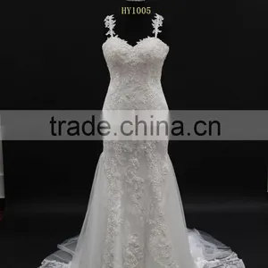 2016 New Designer Design Sweetheart Mermaid Lace Wedding Dress thumbnail-1