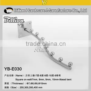 Metal Chrome Hollow Glass Holder Slot Wall Hardware Hook Straight Pipe Hook thumbnail-6