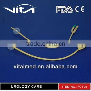 Silicone Coated Latex Three Way Foley Catheter thumbnail-1