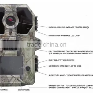 1080P Hunting Scouting Game Camera 48pcs 940NM Invisible Night VIsion LED Security Camcorder thumbnail-3
