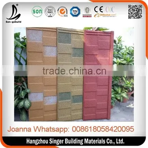 Zinc Supplier Green Unfade Durability Stone Coated Metal Roof Tile in Zhejiang thumbnail-1