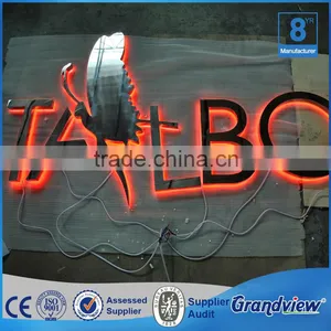 3D Illuminated Stainless Steel Logo Backlit Letter Signs thumbnail-2