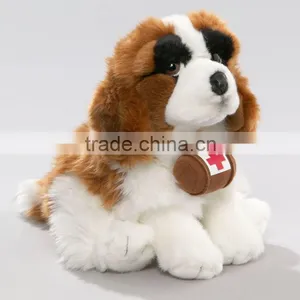 Promotional Customized St. Bernard Puppy Dog Stuffed Animal Plush Kids Handstand Dog Toy thumbnail-1