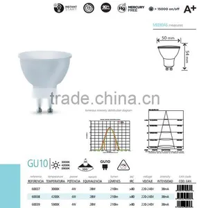 Led Bulb GU10 Lamp Spotlight 4W Cheap Price 100 Degree CE RoHS Certificates 50mm thumbnail-5