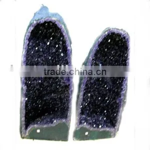 Natural Rock Amythest Geode thumbnail-1