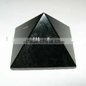 Natural Black Obsidian Pyramid thumbnail-1