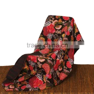 Wholesale Indian Cotton Kantha Quilt Indian Bedspread Indian Throw Bedcover Bed Coverlet thumbnail-2