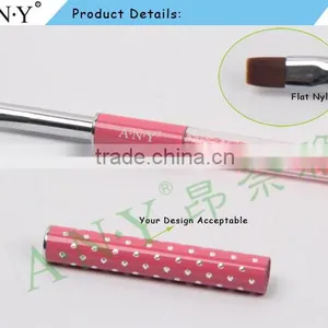 ANY Nail Art Beauty Design UV Gel Nails Rhinestone Handle Flat Micropainting Nail Brushes for Gel Nail Pennellie thumbnail-3