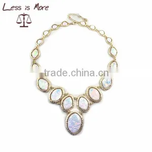 2015 Fashion Pearlized Cab Necklace,statement Necklace thumbnail-1