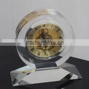 2016 Round Crystal Glass Travel Wall Alarm Clock for Sale thumbnail-5
