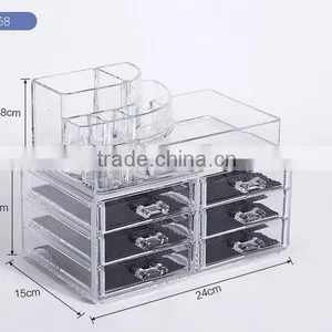 Make up Cosmetics Acrylic Jewelry & Cosmetic Storage Display Boxes Two Pieces Set thumbnail-4