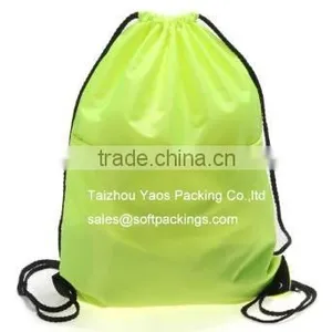 Drawstring Backpack Bag With Front Zipper Porket, Custom Polyester Drawstring Bag, Eco Bag Polyester, Promotional String Bag thumbnail-1