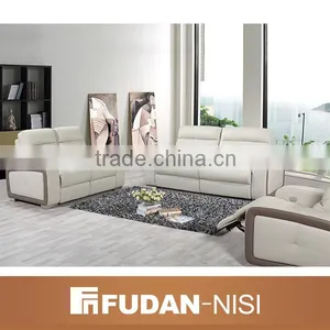 2017 Genuine Leather Recliner Sectional Sofa Set China thumbnail-1