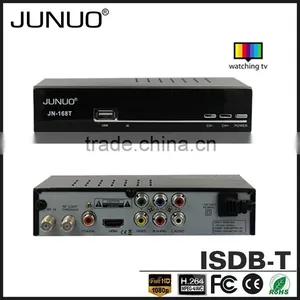 JUNUO Shenzhen Manufacture OEM Quality FTA HD Mpeg4 Digital Terrestrial tv Decoder Set Top Box Isdb-t Peru thumbnail-1