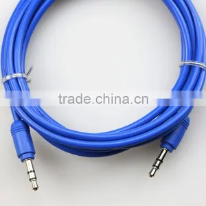 High Grade Output Colorful Blue Cable 3.5mm Audio Stereo Male to Male Cable/aux Cable for Mobile Iphone Ipod thumbnail-1