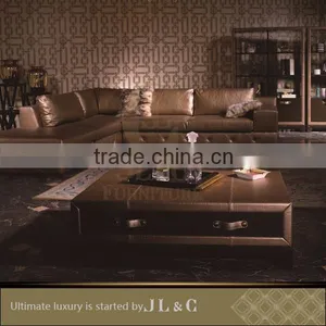 Luxury Living Room JT10-4 New Design Leather Coffee Table With Drawer From JL&C Furniture (China Supplier) thumbnail-2
