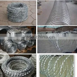 ISO9001 Stainless Steel Spiral Barbed Wire thumbnail-1