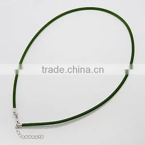 Adjustable Multi-colors Waxed Cotton Cord Necklace thumbnail-1