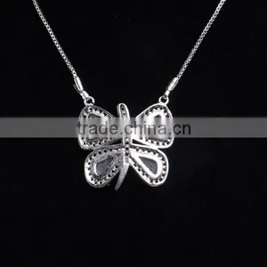 2016 Fashion Cycle Butterfly Shape Natural Stone Necklace thumbnail-2